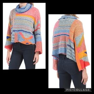 Sincerely Jules Abstract Print Turtleneck
